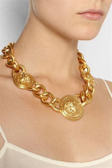 cheap versace gold chain|versace necklace real gold.